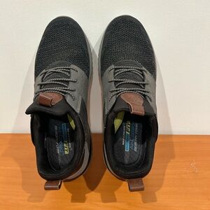 Skechers Black and Gray Men's Slip-on Casual Shoes